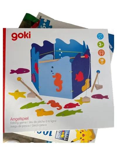 goki Angelspiel Holz Tiermotive Magnetisches Kinderspielzeug ab 3 Jahre