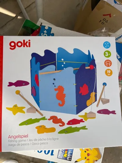 goki Angelspiel Holz Tiermotive Magnetisches Kinderspielzeug ab 3 Jahre