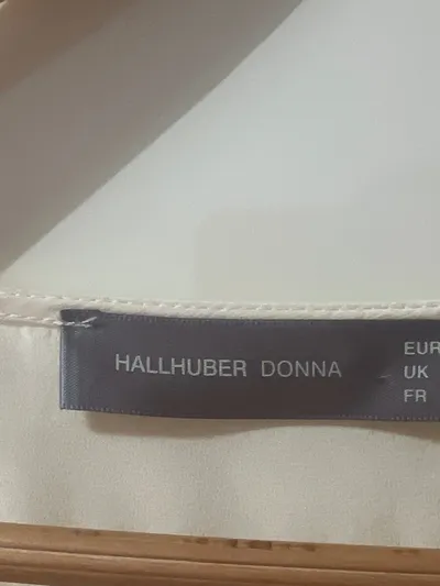 Hallhuber Donna Damen Langarmshirt Gr. 36 Beige Basic