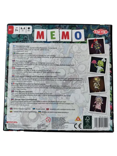 Zombie Memo Gedächtnisspiel Tactic Kinder Spiel 3+ Jahre Horror Thema