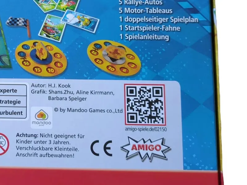 Amigo Stitch Rallye Brettspiel Familienspiel Auto Rennen H.J. Kook 3