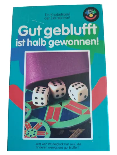 Spiel Mal Gut geblufft ist halb gewonnen! Würfelspiel Bluffspiel Familienspiel