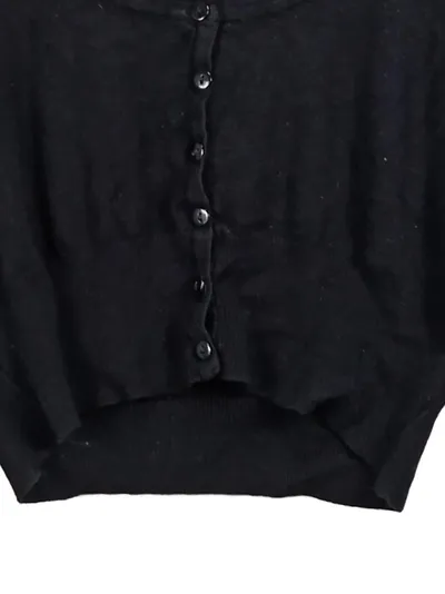 Damen Flame Strickjacke Schwarz Gr. 38/M Feminin Cropped Pailletten