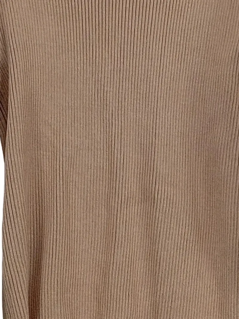 By Clara Damen Pullover Rippstrick Puffärmel Beige Gr. M na L 3
