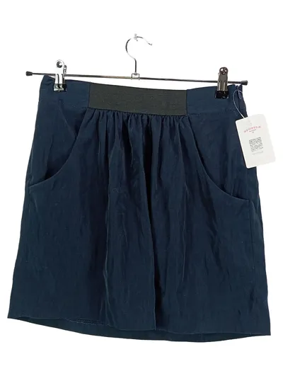 ZARA BASIC Damen Minirock Gr. S/36 Blau Baumwolle Taschen Casual