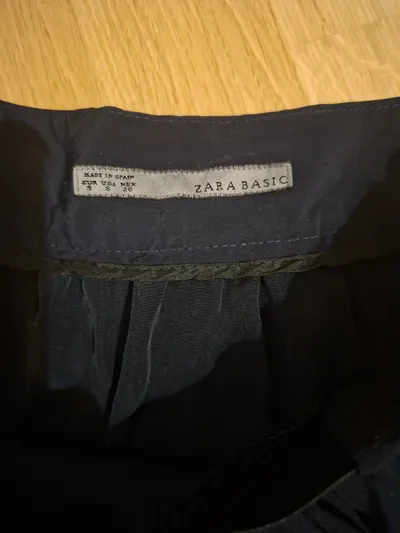 ZARA BASIC Damen Minirock Gr. S/36 Blau Baumwolle Taschen Casual