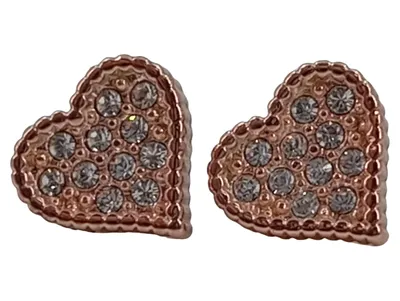 LIEBESKIND BERLIN Ohrstecker Herz Roségold Strass Damen Ohrringe