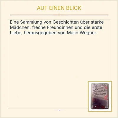 Zuckersüße Zimtzicken Malin Wegner Jugendbuch Mädchen Freundschaft