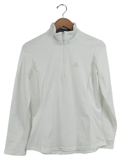 Salomon Damen Sport Shirt Langarm Weiß Gr. 36/S Polyester