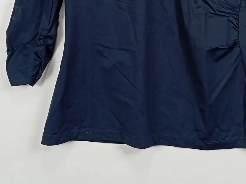 MORE & MORE Damen Umstandsshirt Wickelshirt Gr. 38 Blau Casual 3