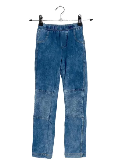 KappAhl Kinder Leggings Blau Gr. 134 Meliert Baumwolle Freizeit