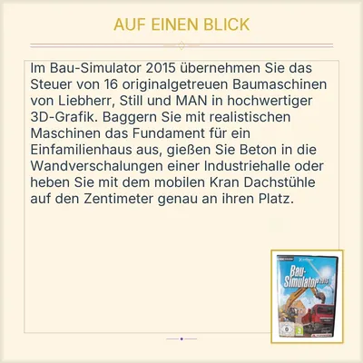 Astragon Bau-Simulator 2015 PC DVD-ROM Simulation USK 0