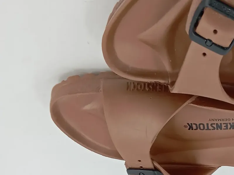 Birkenstock Arizona Pantoletten Damen Gr. 37 Beige Casual 6