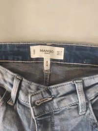 Mango Denim KIM Damen Jeans Slim Fit Gr. 38 Hellblau Stretch 2