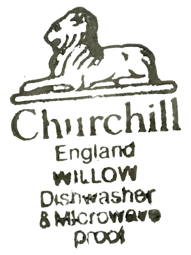 Churchill Willow Essteller Teller Blau-Weiß Keramik 26cm Klassisch 3