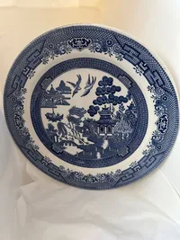 Churchill Willow Essteller Teller Blau-Weiß Keramik 26cm Klassisch 4