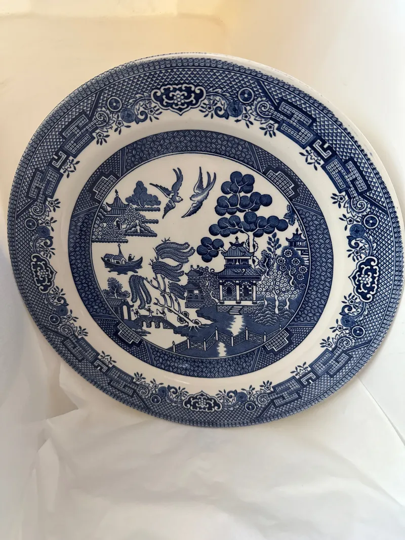 Churchill Willow Essteller Teller Blau-Weiß Keramik 26cm Klassisch 4