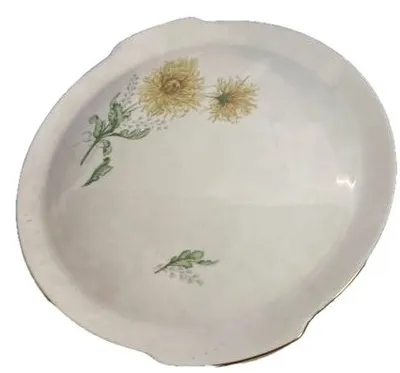 Hutschenreuther Servierplatte Vintage Blumenmotiv Porzellan Mehrfarbig