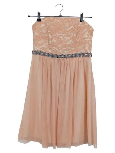 Marie Blanc Damen Ballkleid Festliches Kleid Gr. 40 Rosa Spitze Pailletten