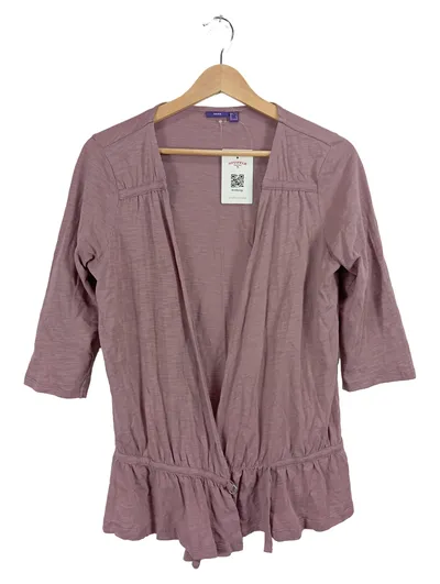 MEXX Damen Wickeljacke Strickjacke Rosa Gr. XL Baumwolle Feminin