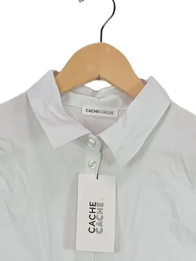 Cache Cache Damen Business Hemd Gr. 38 Weiß Langarm Klassisch