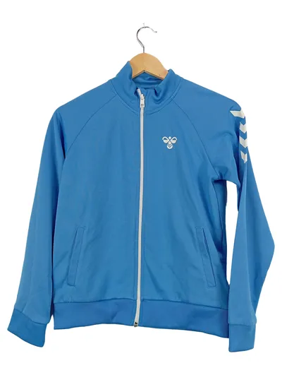 Hummel Kinder Trainingsjacke Gr. 146 Blau Sportlich Polyester