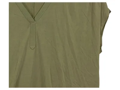 Betty & Co. Damen T-Shirt Gr. S Oliv Modal V-Ausschnitt Casual