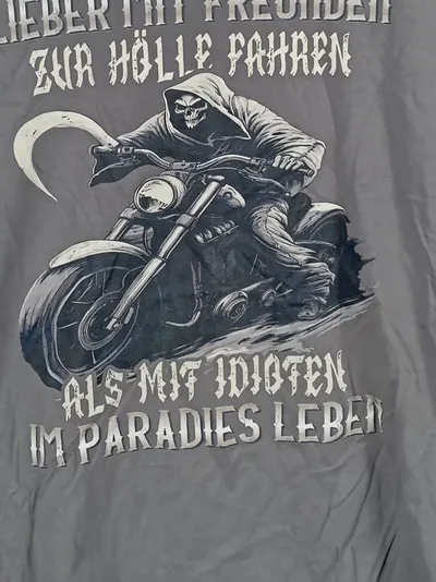 James & Nicholson Herren T-Shirt Baumwolle Grau Gr. L Schriftzug Logo