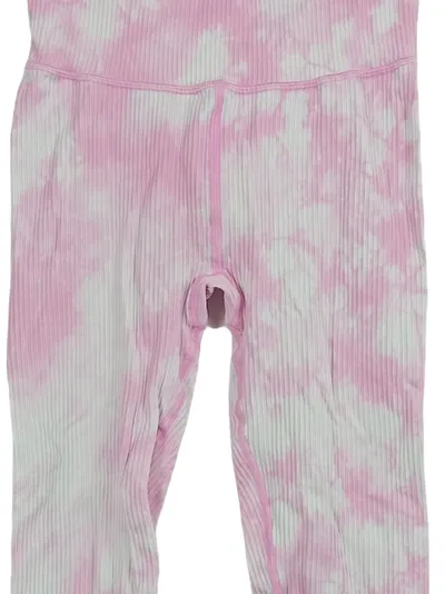 OCEANSAPART Damen Leggings Sport Farbverlauf Rosa Rippstrick Gr. S