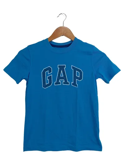 Gap Kids Jungen T-Shirt Blau Gr. S Logo Casual Baumwolle
