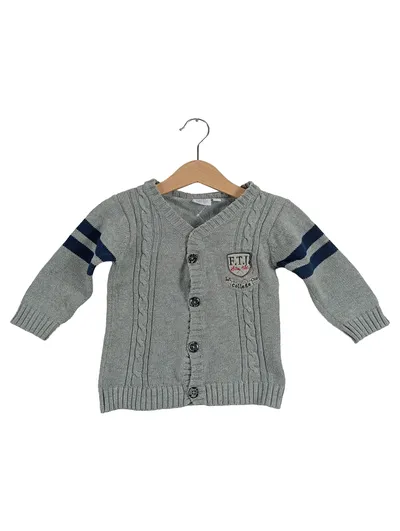 Feetje Strickjacke Jungen Gr. 80 Grau Casual Baumwolle