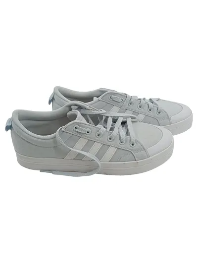 Adidas Cloudfoam Comfort Sneaker Damen Grau Gr. 41.5 Canvas Low