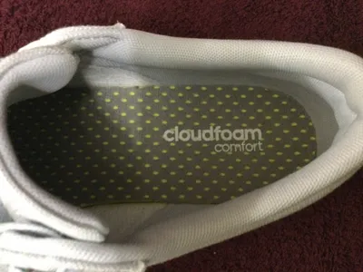 Adidas Cloudfoam Comfort Sneaker Damen Grau Gr. 41.5 Canvas Low