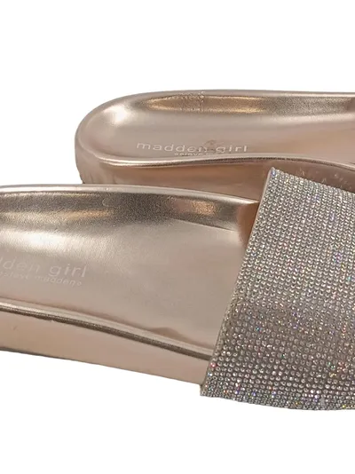 Steve Madden Damen Sandalen mit Strass Gold Gr. 40 Glamourös