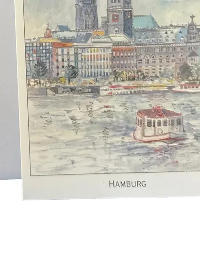 Grußkarte Hamburg Weihnachten Frohe Festtage mehrsprachig mit Umschlag