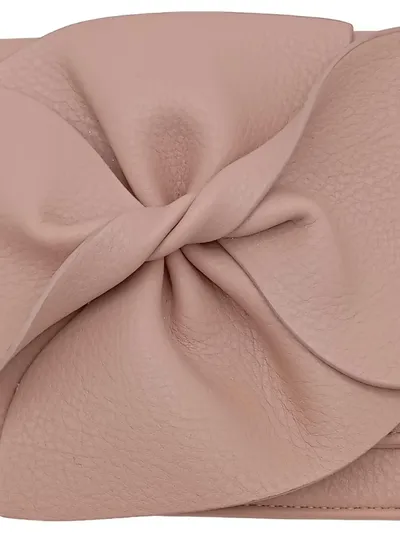 Hallhuber Damen Rosa Clutch mit Schleife und Kette elegant
