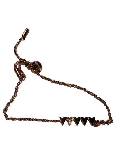 Fossil Damen Armband Herz Rosé Verstellbar Alltag Metall Gold 22cm