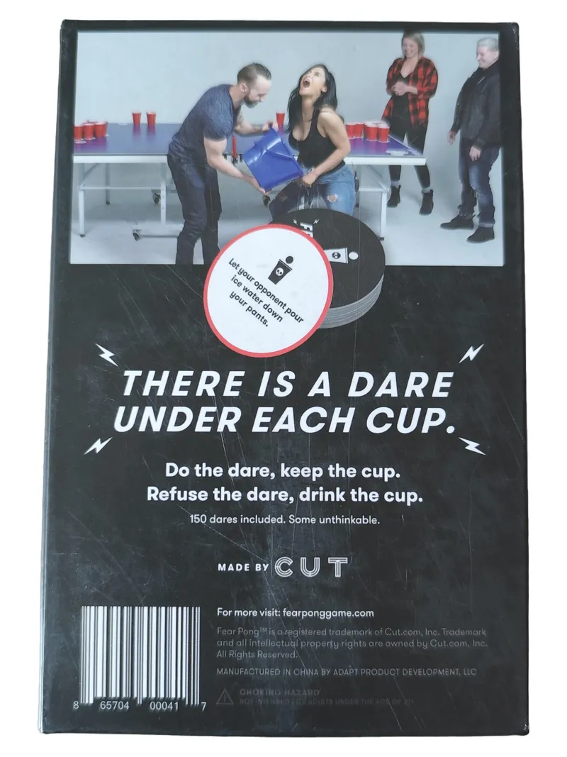 CUT Fear Pong Partyspiel Trinkspiel Herausforderungen Erwachsene Grab Life By 2