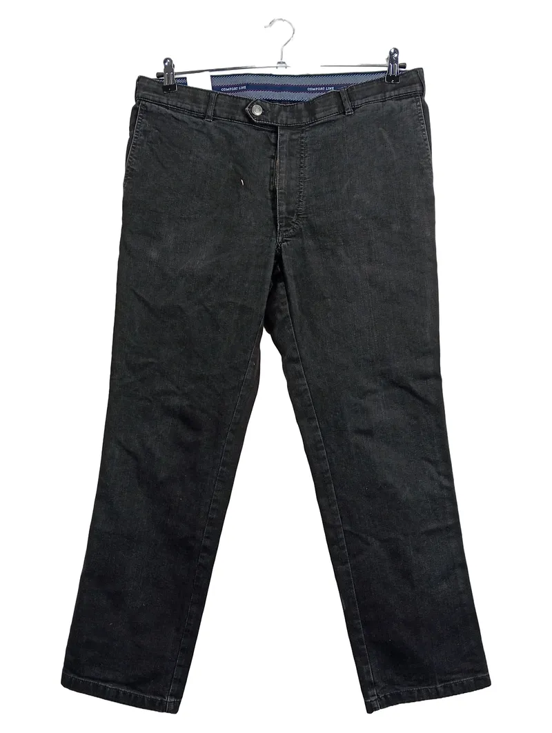 A.W. Dunmore Herren Stoffhose Comfort Line Schwarz W25 Klassisch 1