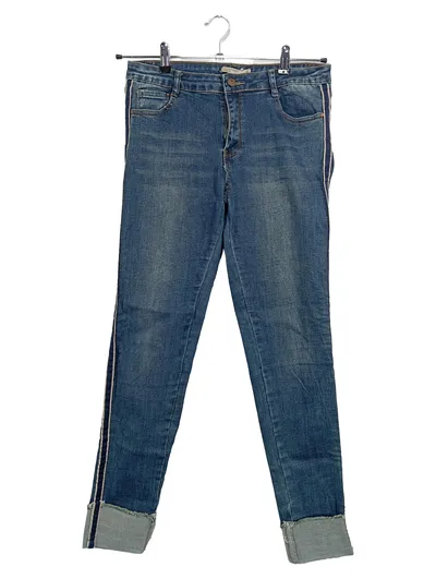 Laulia Damen Jeans Straight Leg Größe 42 Blau Casual