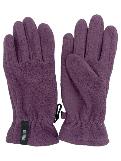 PUMA Fleece Handschuhe Damen Gr. M Lila Sporthandschuhe Winter