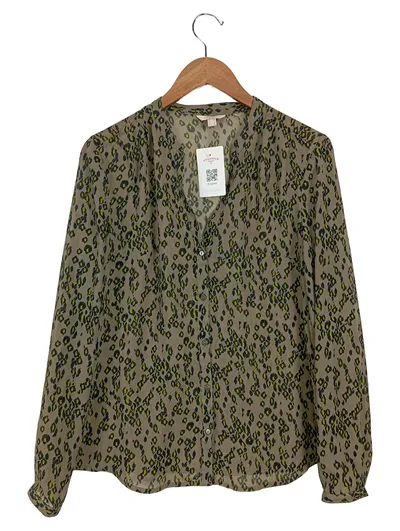 Esprit Damen Bluse 40;L Leopardenmuster Mehrfarbig Polyester