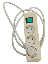 Brennenstuhl Steckdosenleiste 3-fach mit Schalter 1,5m Kabel Weiß 1
