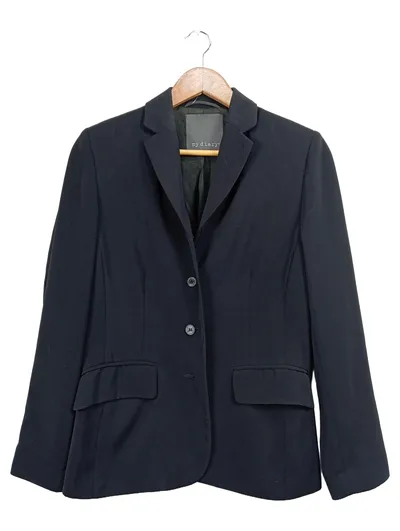 my diary Damen Business Blazer Gr. 38/M Schwarz Elegant Büro Jacke