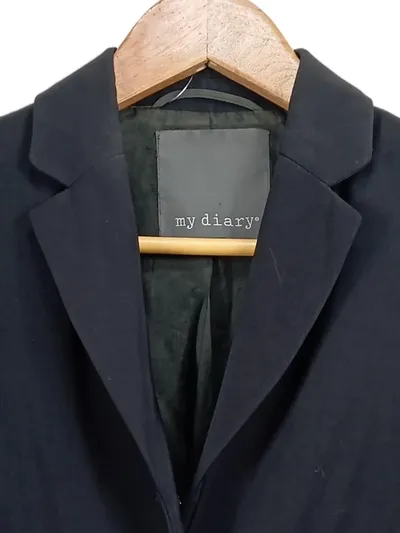 my diary Damen Business Blazer Gr. 38/M Schwarz Elegant Büro Jacke