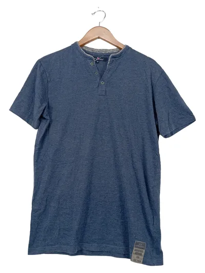 Via Cortesa Herren T-Shirt Blau M Casual Kurzarm