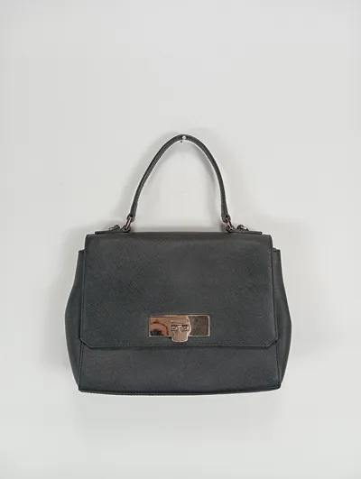 Michael Kors Elegante Umhängetasche Damen Schwarz Leder Strukturmuster