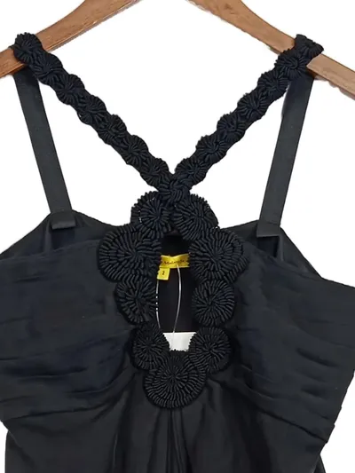 Catherine Malandrino Damen Festliches Seidenkleid Gr. 38;M Schwarz