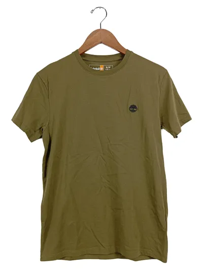 Timberland Herren T-Shirt Casual Oliv Baumwolle Gr. 46/S Logo