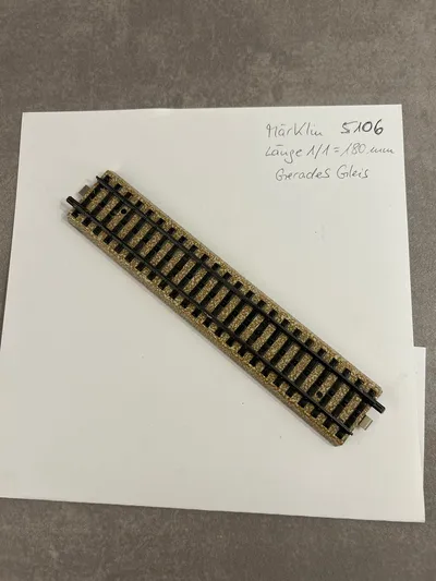 Märklin 5106 Gerades Gleis H0 180mm Modelleisenbahn Gleismaterial